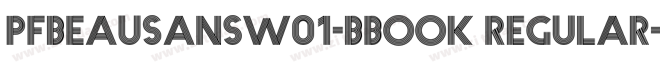 pfbeausansw01-bbook regular字体转换